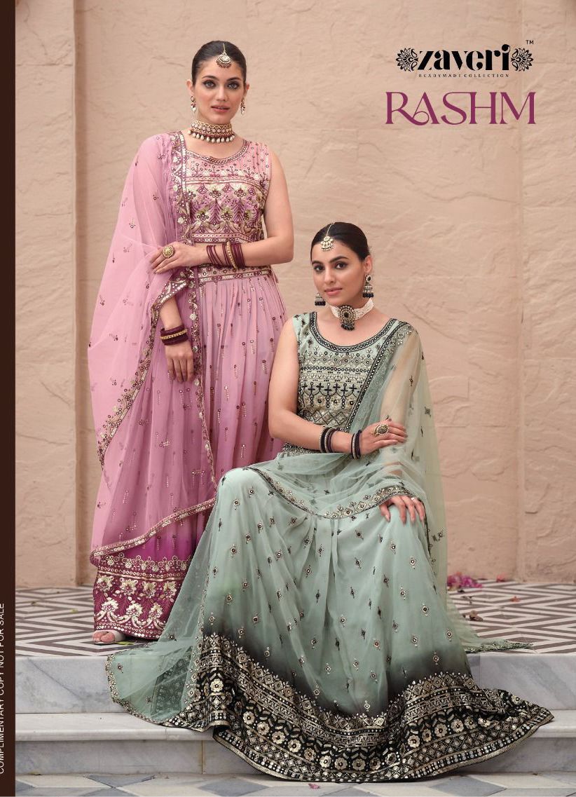 Zaveri Rasham Designer Party Wear Lehenga Choli Catalog
